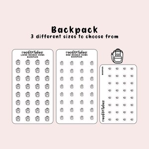 Mochila - adesivos com ícones desenhados à mão para sua agenda de papel