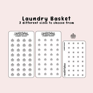 Laundry Basket - hand drawn icon stickers for your paper planner