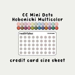 Credit Card Mini Dots - Hobonichi Multicolor
