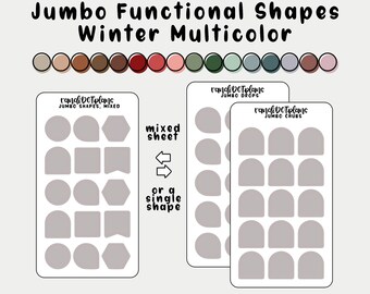 Jumbo Functional Shapes - Winter Multicolor