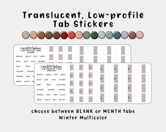 Tab stickers - Winter Multicolor