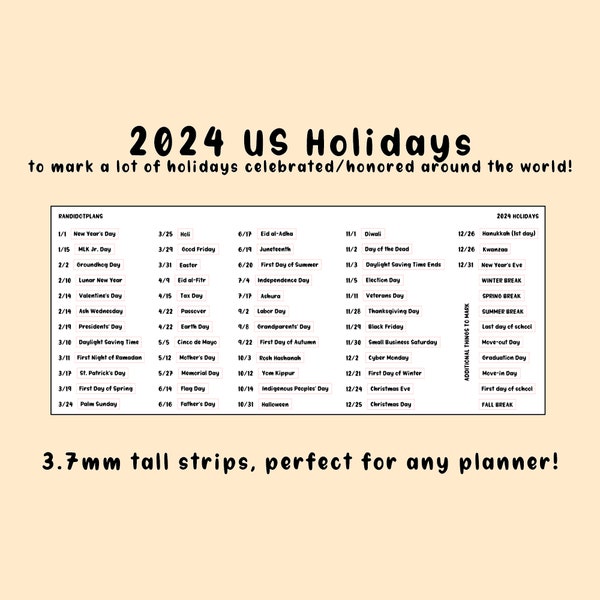 2024 US Holidays