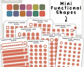 HB BOLD Mini Functional Shapes - Hobonichi Multicolor