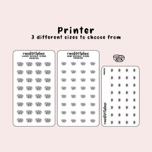Drucker - handgezeichnete Icon Sticker für deinen Papierplaner