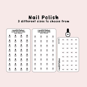 Adesivos de esmaltes - ícones desenhados à mão para sua agenda de papel