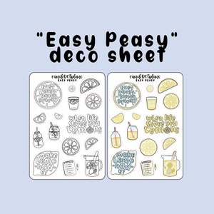 Decoratie - limonade - plannerstickers