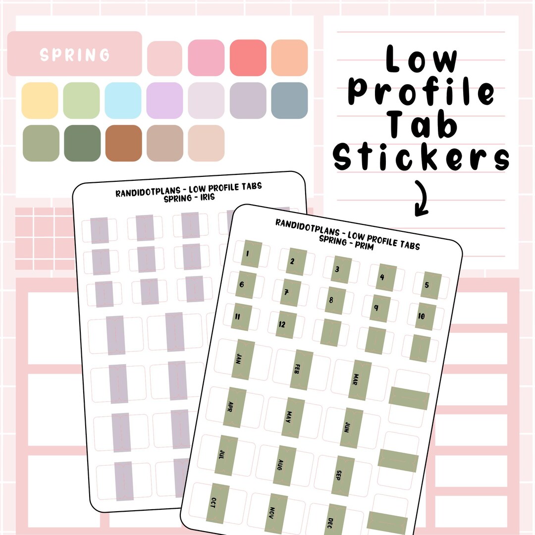 Tab Stickers - Spring Multicolor - Etsy