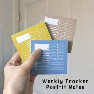 Weekly Tracker Sticky Note - limit 2 per person