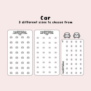 Car - hand drawn icon stickers for your paper planner