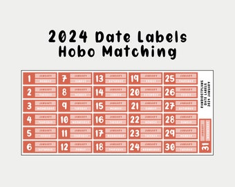 2024 Date Labels - Hobonichi Colors