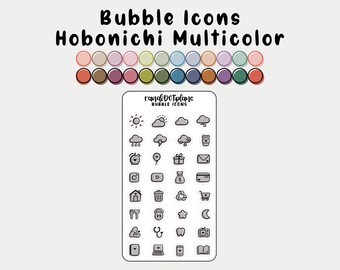 Bubble Icons - Hobonichi Multicolor