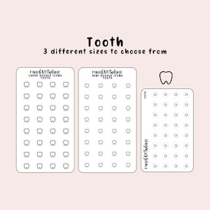 Tooth - hand drawn icon stickers for your paper planner