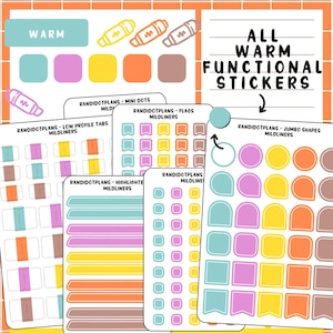 Pegatinas funcionales WARM - Delineador suave multicolor