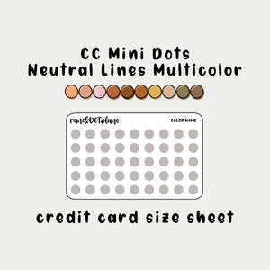 Credit Card Mini Dots - Neutral Liner Multicolor