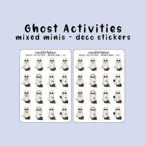 Actividades de fantasmas - Miniaturas mixtas - pegatinas para agenda