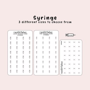 Seringa - adesivos com ícones desenhados à mão para sua agenda de papel
