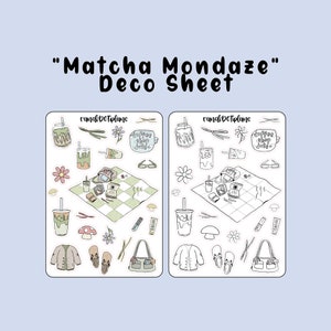 DECO - Matcha Mondaze - adesivos para planejador