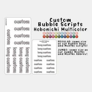 Custom Bubble Scripts - Hobonichi Multicolor