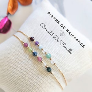 Family Birthstone Bracelet • Personalized Bracelet • Custom Made • Personalized Mom Jewelry • Gold Filled • Friendship