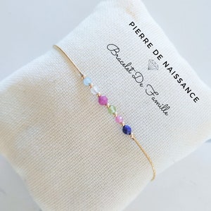 Family Birthstone Bracelet • Personalized Bracelet • Custom Made • Personalized Mom Jewelry • Gold Gold Filled • Friendship