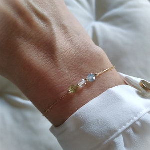 Birthstone Family Bracelet • Personalized Bracelet • Custom Made • Personalized Mom Jewelry • Gold Gold Filled • Friendship