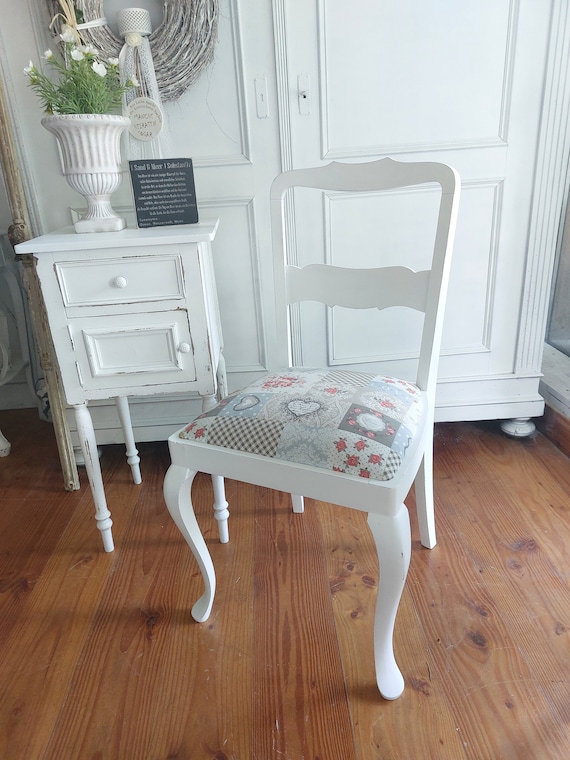 Chippendale Chair in Shabby Chic Upholstered Etsy