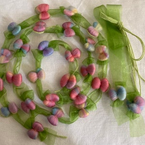 Blossom garland PASTEL Set for the school cone felted flower tendril