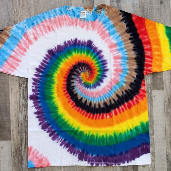 Spiral Tie Dye T-shirt, Custom Made Tie Dye, Made to Order Tie Dye, Massachusetts Made Tie Dye Clothing