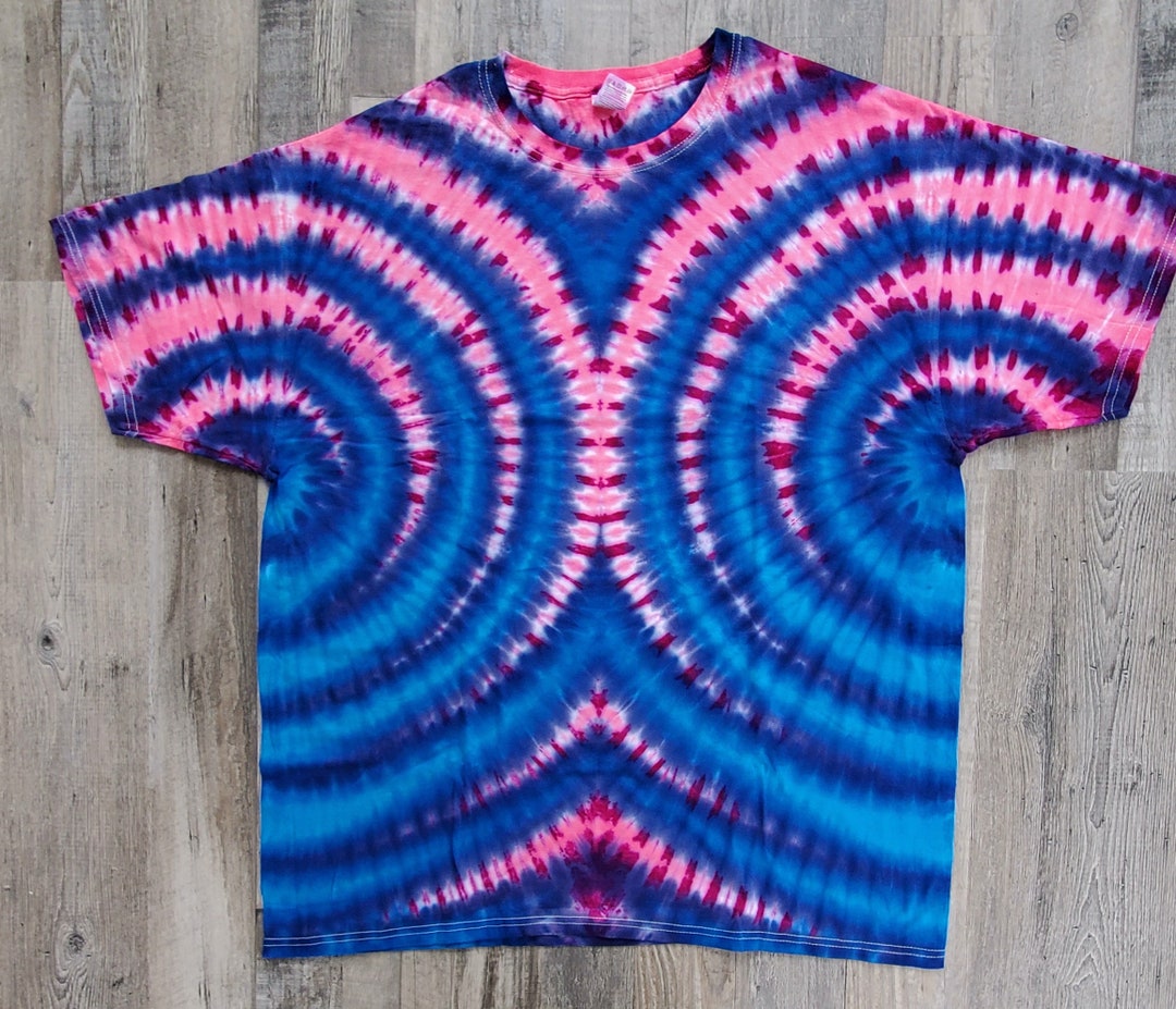 reverse tie dye purple shirt