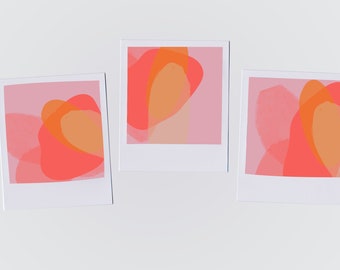 Abstract Wall Art Prints: Set of Three, Modern Illustration (Digital Download)