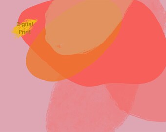 Abstract Illustration Art Print: Colorful Modern Wall Decor (Digital Download)