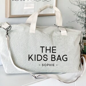 PRE-ORDER // Travel bag children personalized / XXL travel bag / kids bag personalized / gift for birth / beige