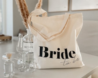 Personalized Cotton Bag for Bride | Tote Bag | Bridal Bag | Bride to Be Bag