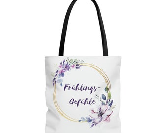 Frühlingsgefühle - Einkaufstasche - Shopper - Strandtasche - Stofftasche - Beutel