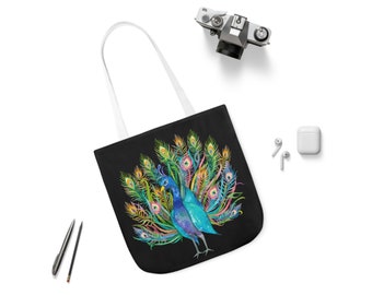 Shopping bag - cotton bag - jute bag - shopping bag - bag - bag - 5 colors - peacock - colorful - cheerful - feathers - bird