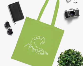 Cotton bag - Jute bag - Carrying bag - Shopping bag - Bag - Bag - 8 colors - Lineart - Scorpio