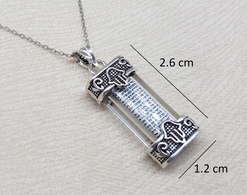 Sterling Silver Mezuzah Pendant Necklace Bat Mitzvah Gift Etsy