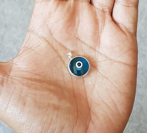 Collana Occhio turco Argento 925 e cristalli e turchese   Gioielleria Rizzo