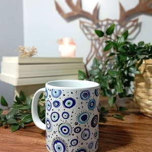 Evil Eye Mug, Good Luck Mug, Special Gift, New Home Gift, Decorative Mug,