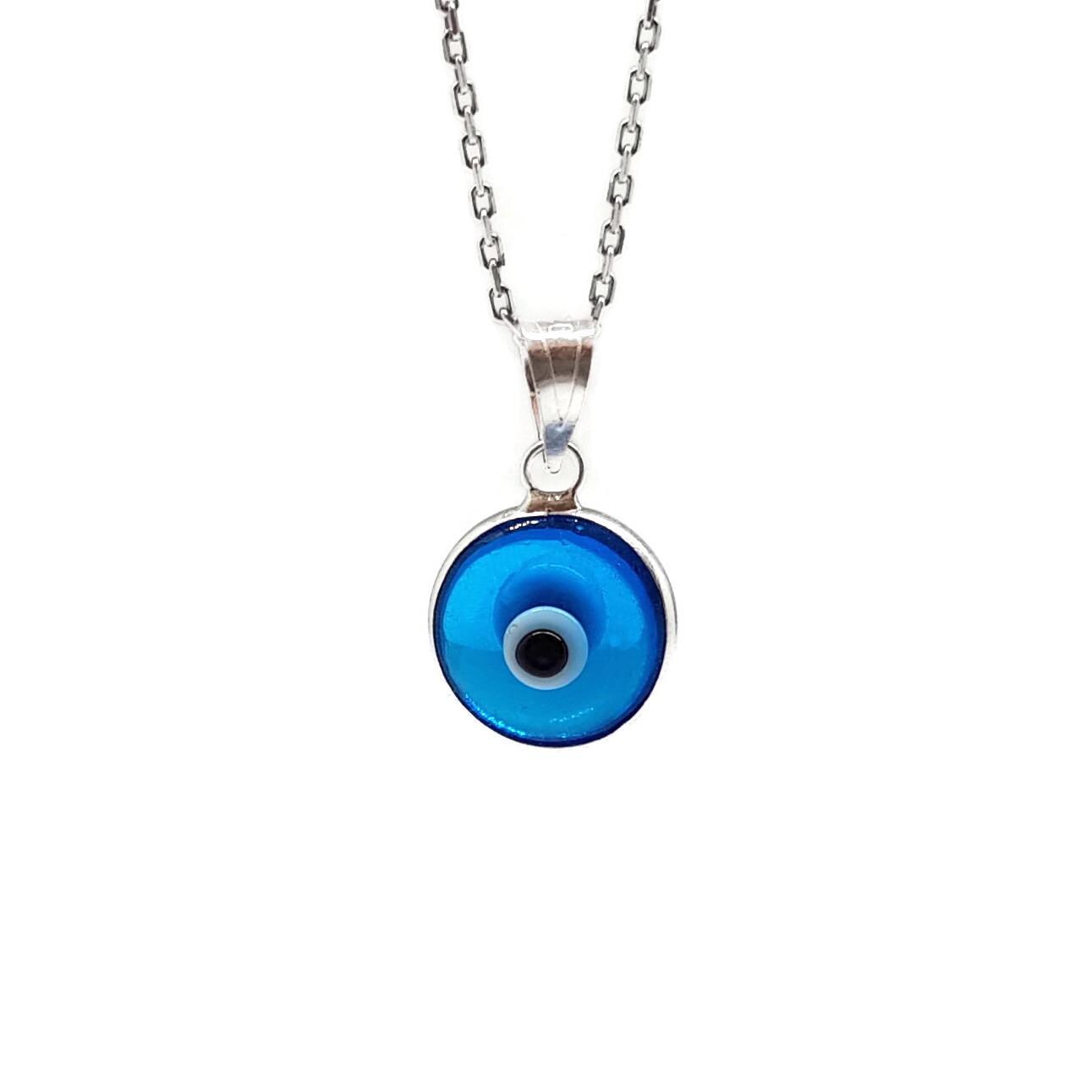 MYSTIC JEWELS By Dalia Orecchini A Goccia In Argento 925 Con Occhio Turco E Cristallo Rotondo, Porta Fortuna, Misura 30x10 Mm, Confezione Regalo - 2