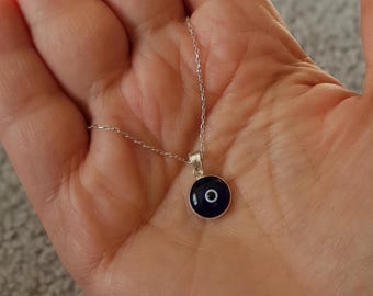 Pendentif œil Bleu Turc (Nazar) - Verre, 5 Cm, Cordon Chanvre, Décoration Porte-bonheur, Cadeau - 4