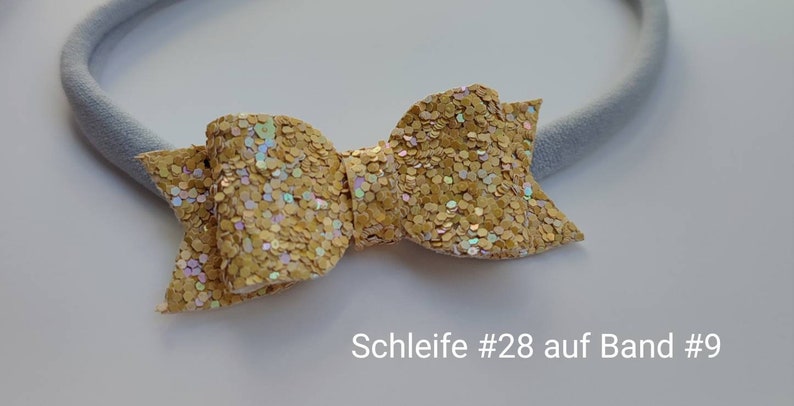 Haarband 27 Farben mit Glitzerschleife Bild 7