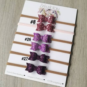 Haarband 27 Farben mit Glitzerschleife Bild 6
