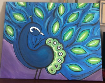 Feathers painting | Etsy