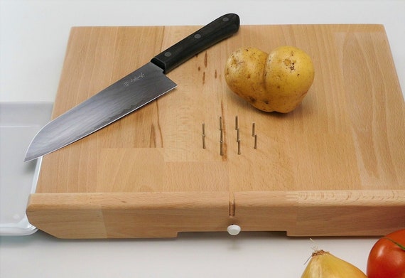 One-Handed Cutting Board 'Cook-Helper' | Adaptive Chopping Board | Adaptive Kitchen Equipment | One Hand Gadget | Food Preparation Set for People