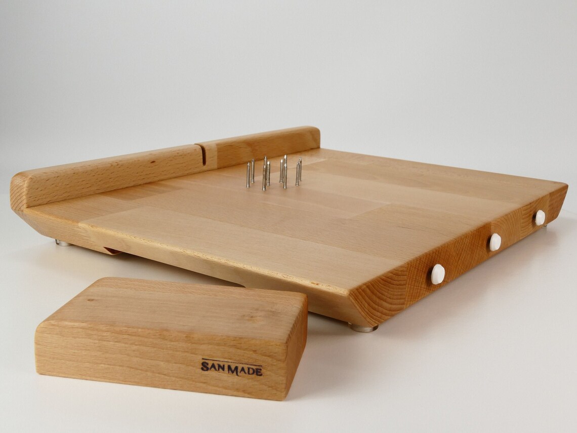 Onehanded Cutting Board with stainless steel pins and elastic Etsy