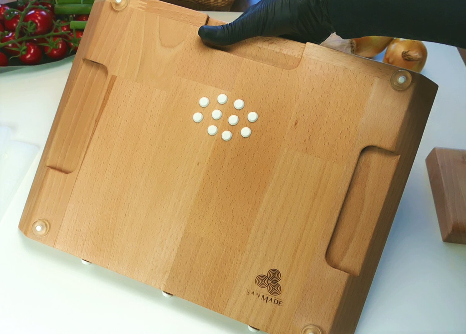 Einhand-Schneidebrett Für Menschen Mit Behinderungen - Adaptives Küchenbrett Mit Haltefunktion