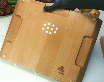 Adaptives Schneidebrett Für Eine Hand - Mit Brothalter, Schäler & Gemüseschneider