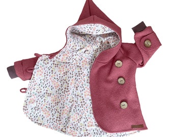 WALKJACKE / SCHURWOLLJACKE DARKROSE