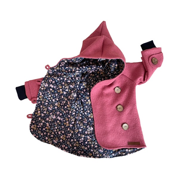 WALKJACKE / SCHURWOLLJACKE DARKROSE